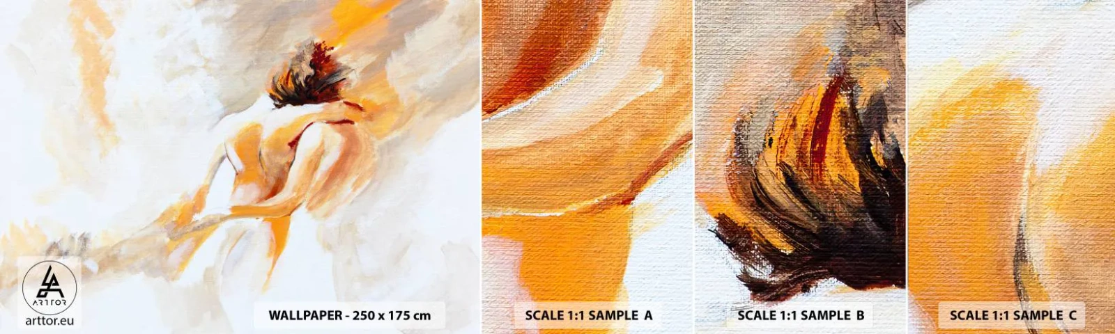 Fotótapéta Minta Standard Eco - A közelség egében - Darab, Szerelmes pár, Szerelem - 100x30 cm