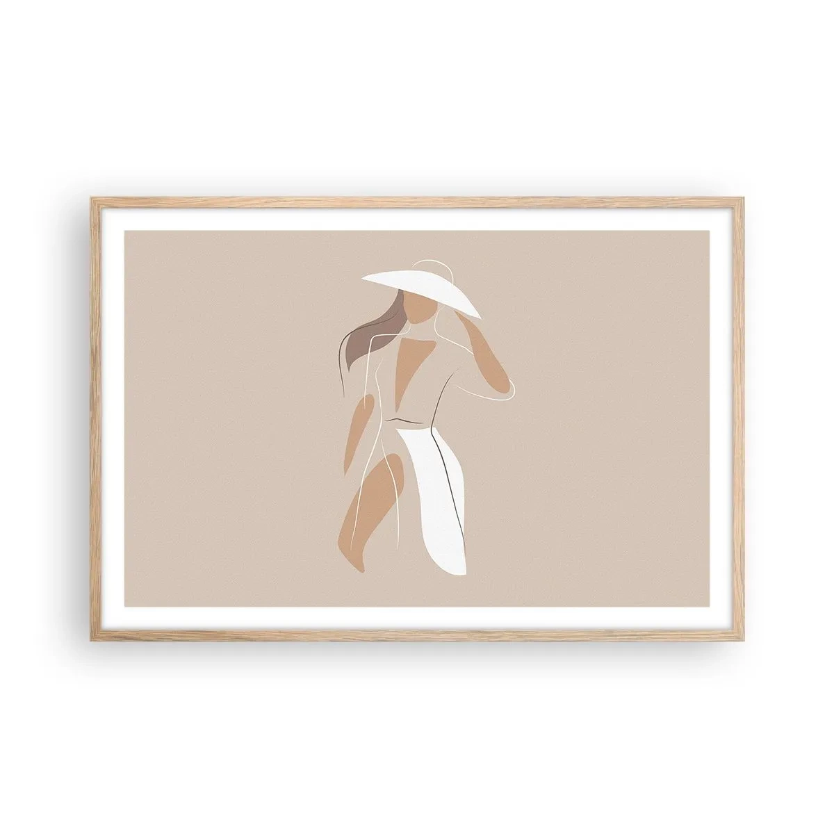Poszter világos tölgy keretben - A divat egy játék - 91x61 cm