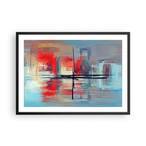 Poszter fehér keretben - Tájkép egy ismeretlen dimenzióban - 70x50 cm