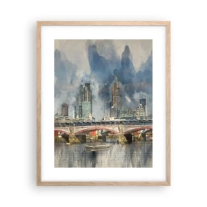 Poszter világos tölgy keretben - London teljes pompájában - 40x50 cm