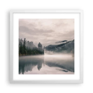 Poszter fekete keretben - Ábrándosan, ködben - 40x40 cm