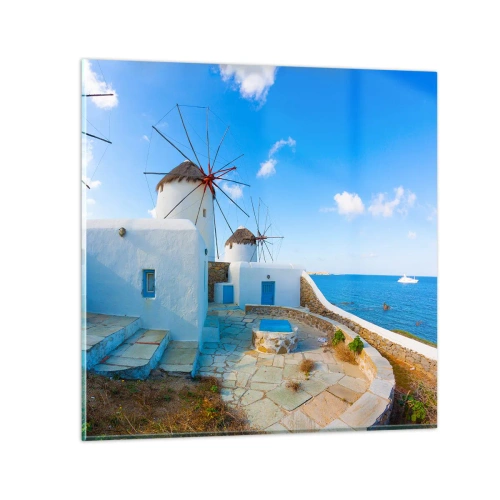 Üveg kép - Kék szél a tenger felől - 30x30 cm