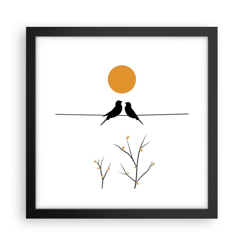 Poszter fehér keretben - Fülemüle este - 30x30 cm