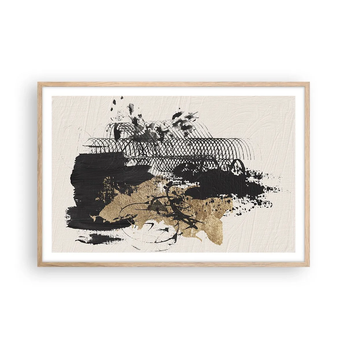 Poszter világos tölgy keretben - Szenvedélyes kompozíció - 91x61 cm