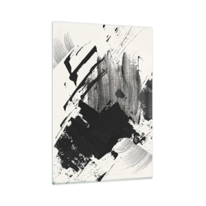 Üveg kép - Absztrakció - a fekete kifejezése - 80x120 cm