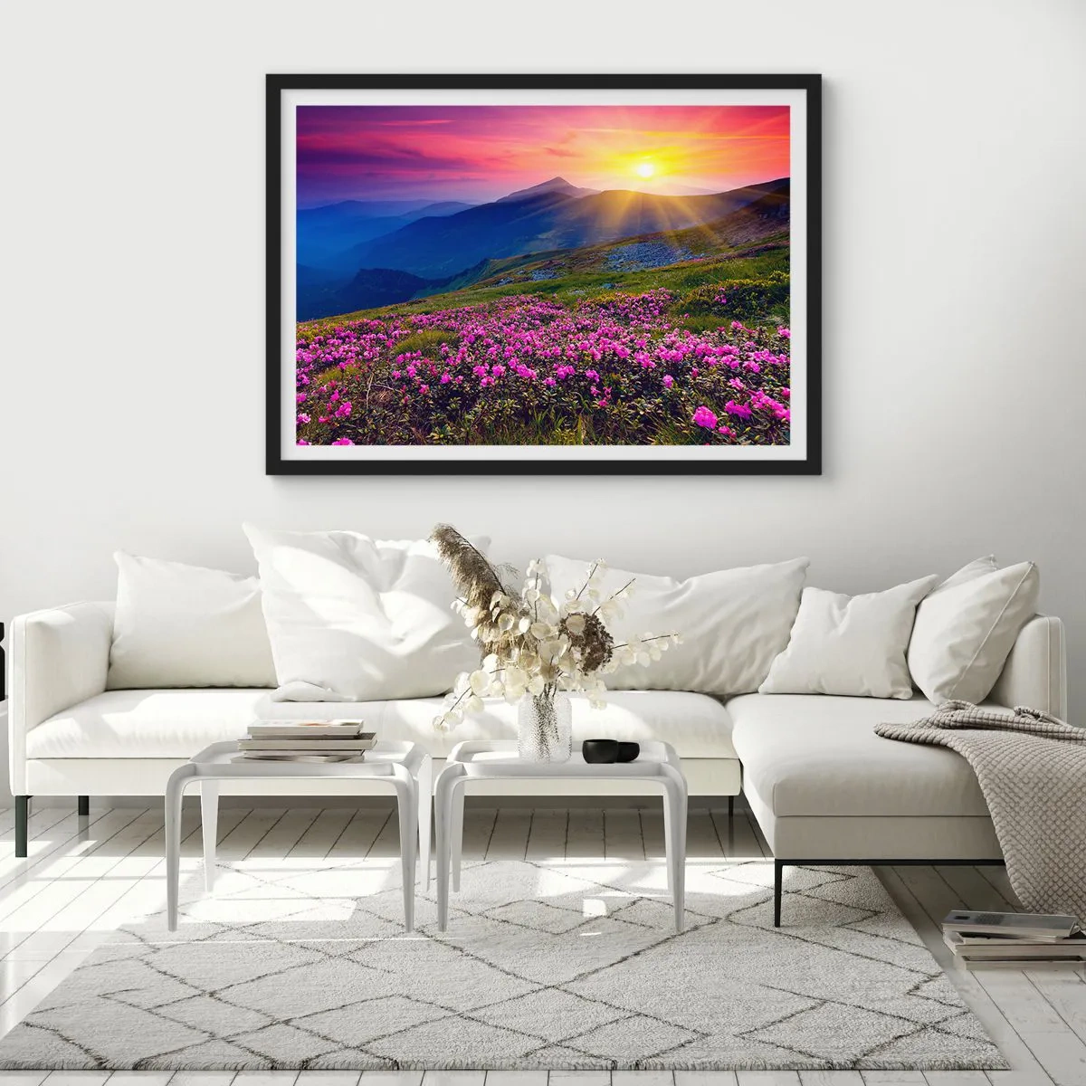 Poszter fehér keretben - … És körülötte hegyi fenyő és gyógynövények illata - 40x30 cm