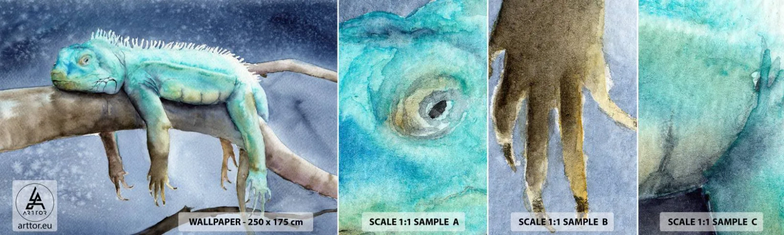 Fotótapéta Minta Öntapadós Deluxe Sticker - Ez jó! - Kaméleon, Állat, Lustaság - 100x30 cm