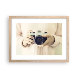 Poszter világos tölgy keretben - Többet látni... - 40x30 cm