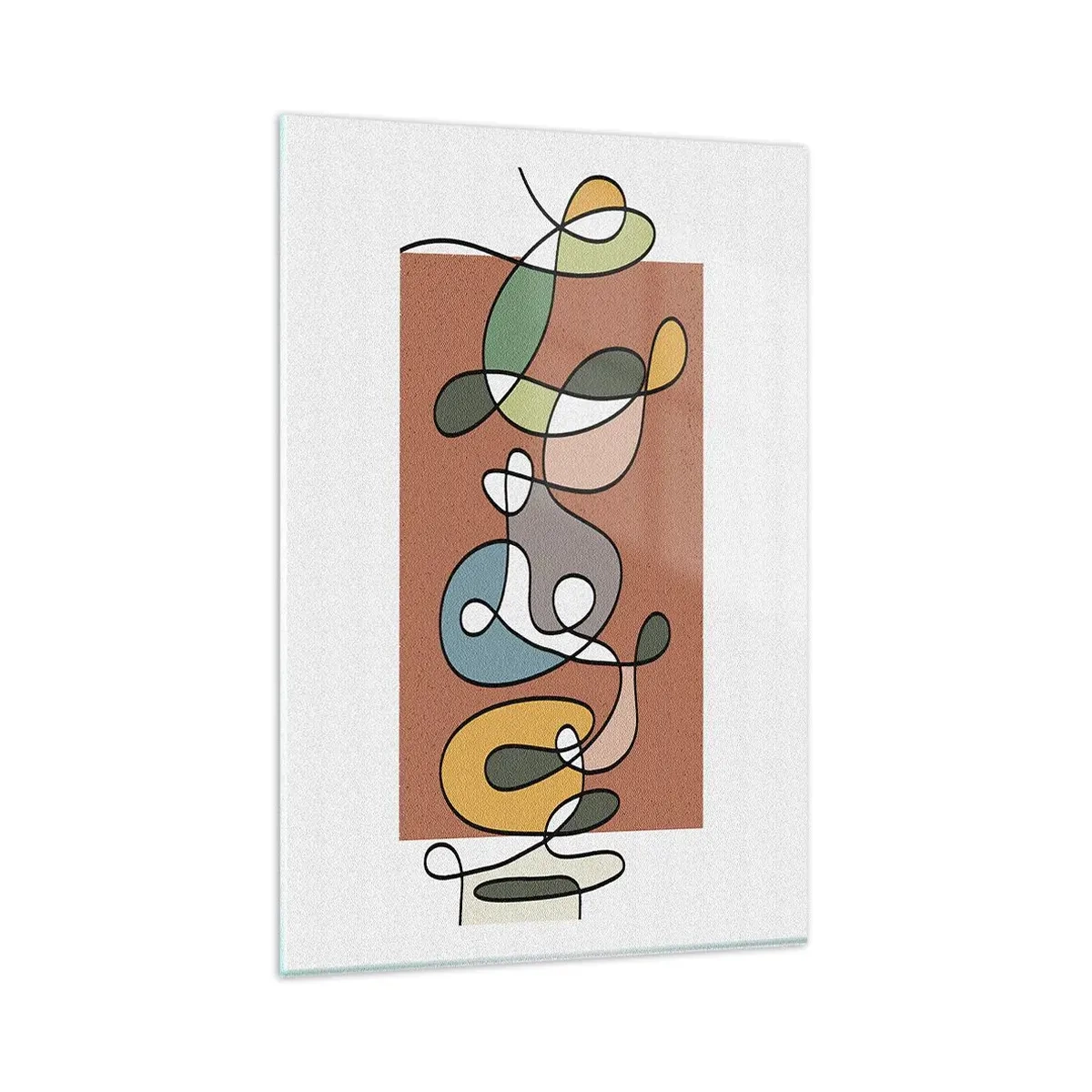 Üveg kép - Absztrakció: színes kuszaság - 80x120 cm