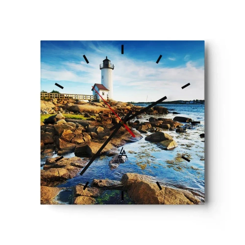 Falióra, Óra - Gyertek vissza boldogan, várlak - 30x30 cm