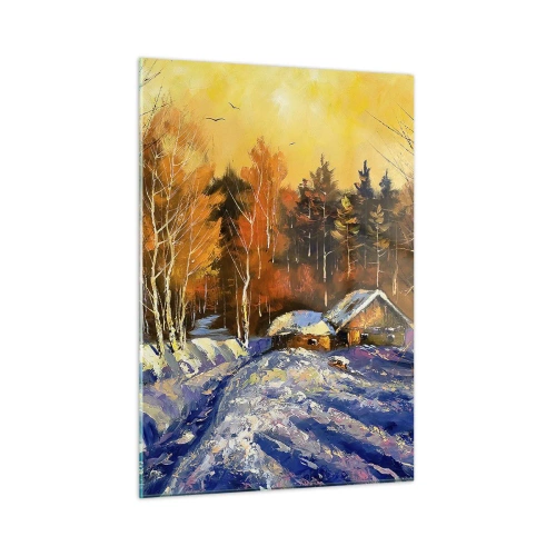 Üveg kép - Napos téli impresszió - 50x70 cm