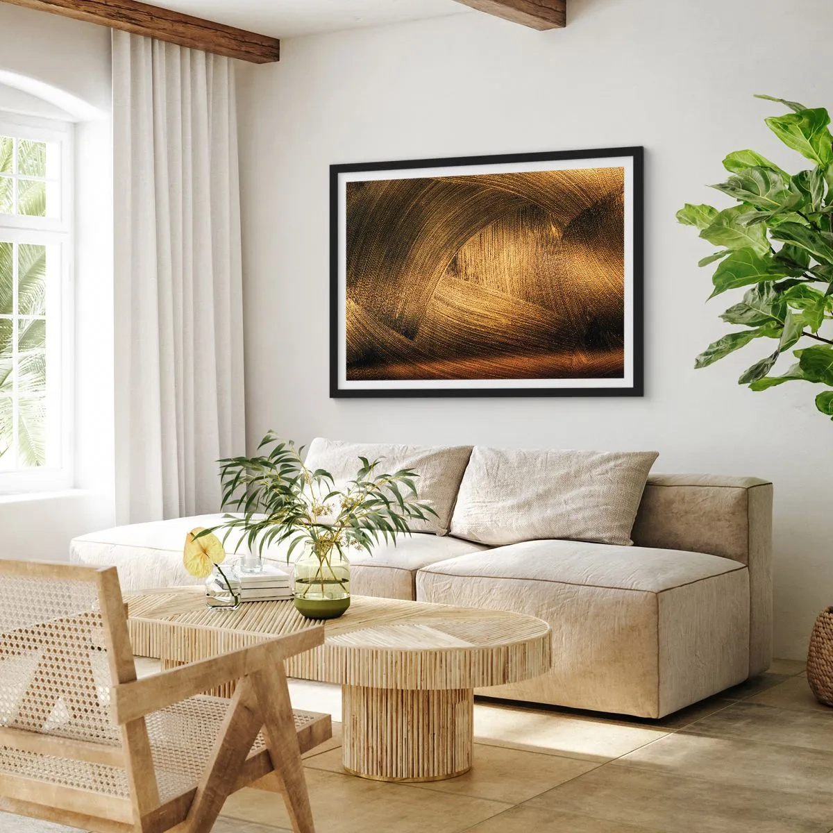 Poszter fehér keretben - Egy arany labirintusban - 70x50 cm