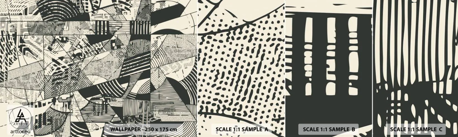 Fotótapéta Minta Standard Eco - A jelenkor dinamikája - Absztrakció, Szüret, Grafika - 100x30 cm