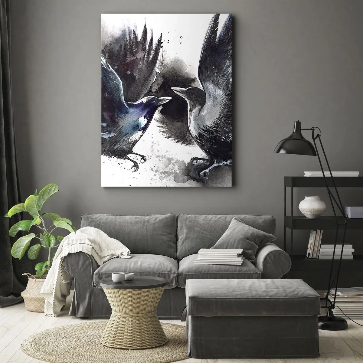 Vászonkép - Varjú a varjúnak… - 45x80 cm
