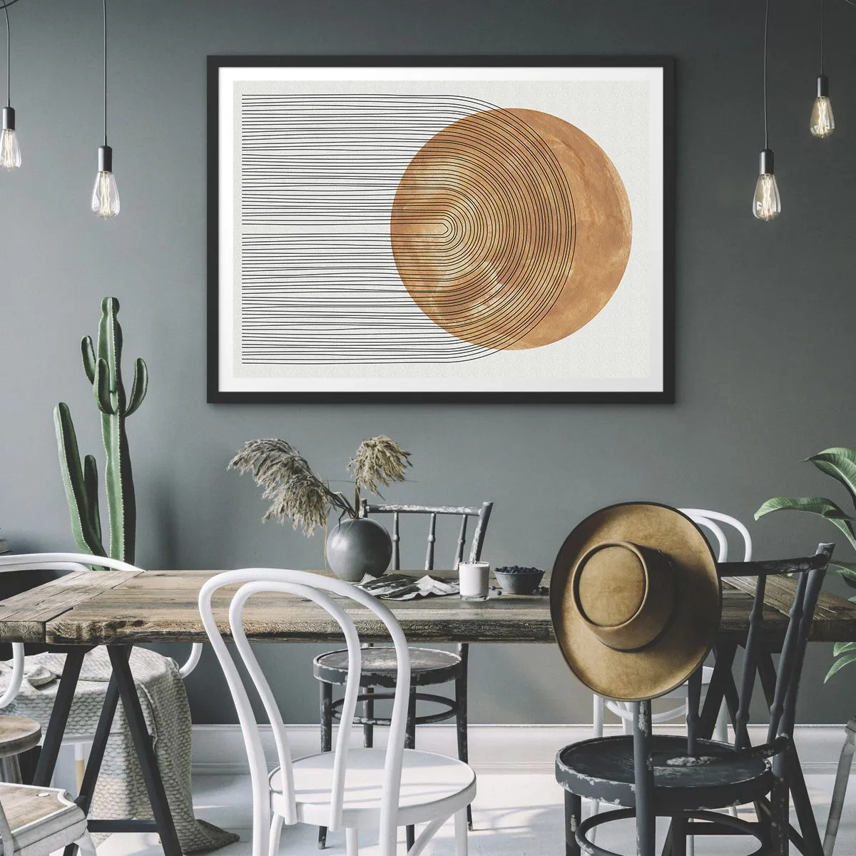 Poszter fehér keretben - Egy napsütéses kompozíció - 50x40 cm