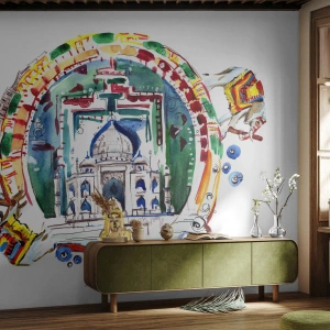 Öntapadós Fotótapéta Deluxe Sticker - Hindu világegyensúly - Buddha, India, buddhizmus - 350x256 cm