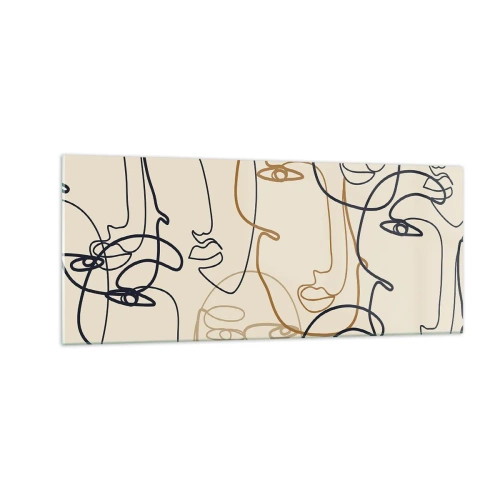 Üveg kép - Többszörös portré  - 100x40 cm