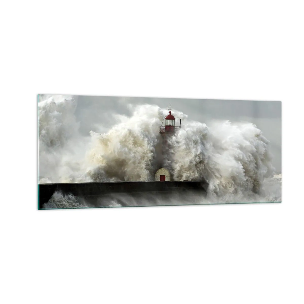 Üveg kép - Az óceán haragja - 100x40 cm