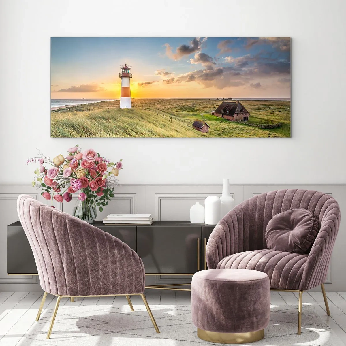 Üveg kép - A hullámok között - 120x50 cm