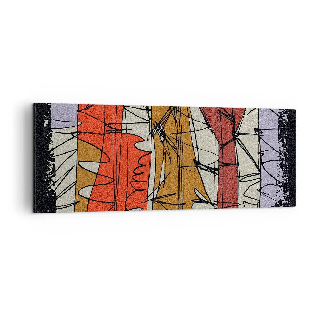 Vászonkép - Spontán kompozíció - 140x50 cm