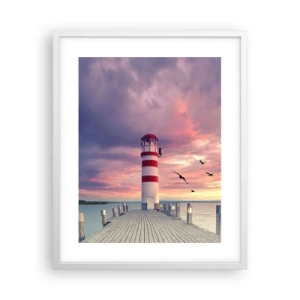 Poszter fekete keretben - Ideje a kikötőbe - 40x50 cm