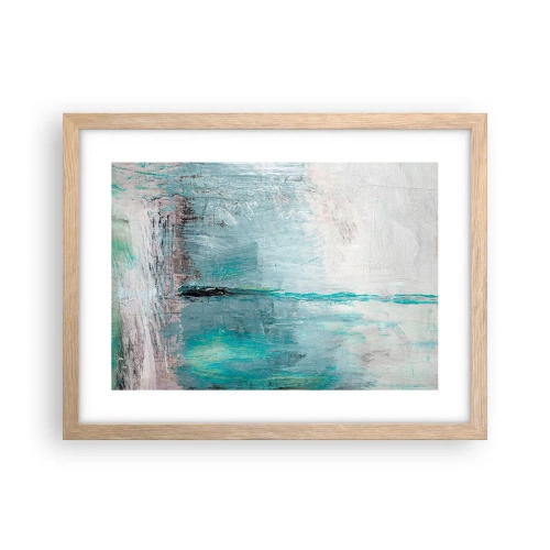 Poszter világos tölgy keretben - Vízszintesen kék színben - 40x30 cm