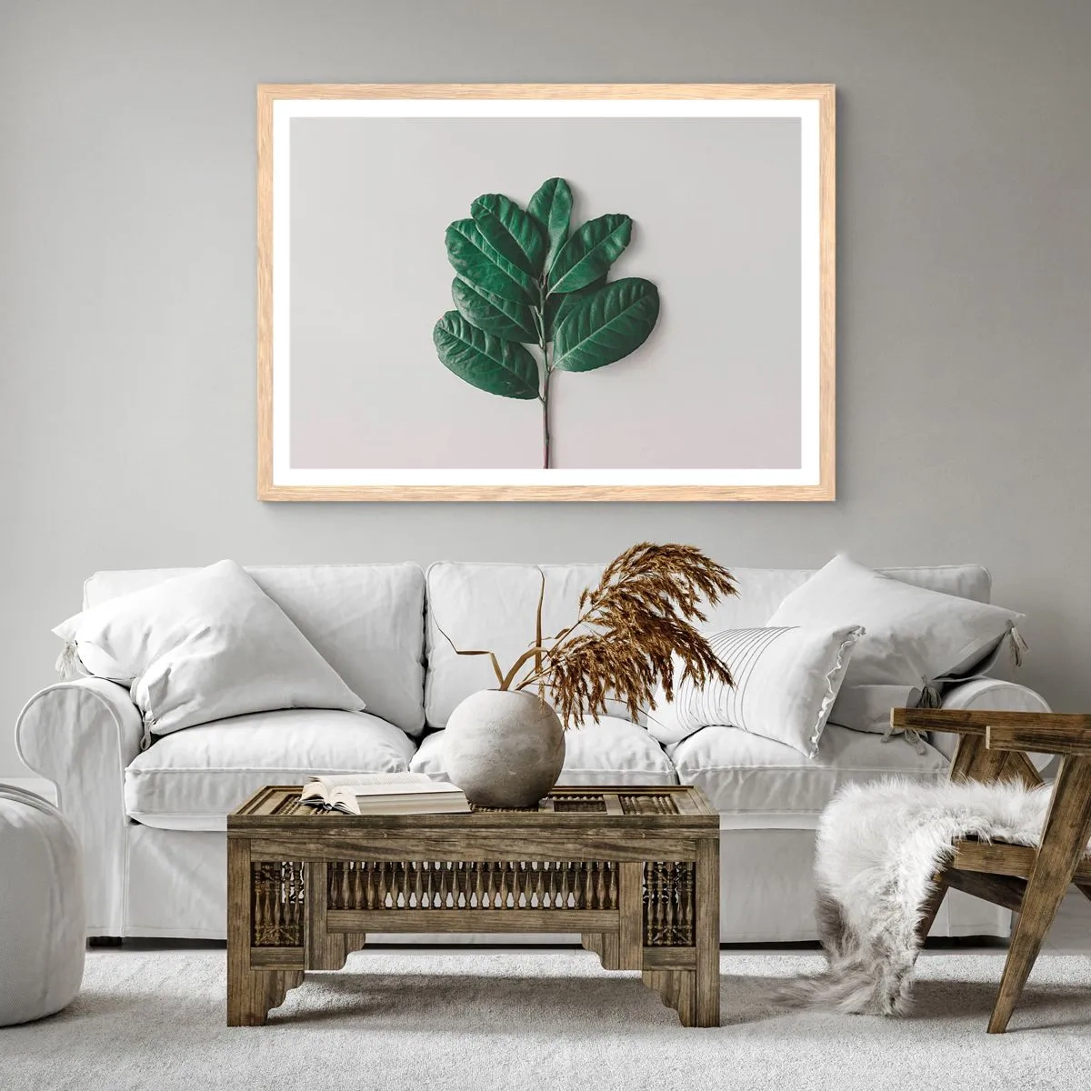 Poszter világos tölgy keretben - Rajz csak a természetről - 70x50 cm