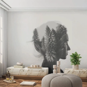 Fotótapéta Premium Canvas - A fenyőerdő hölgye - Absztrakció, Nő, Darab - 300x210 cm