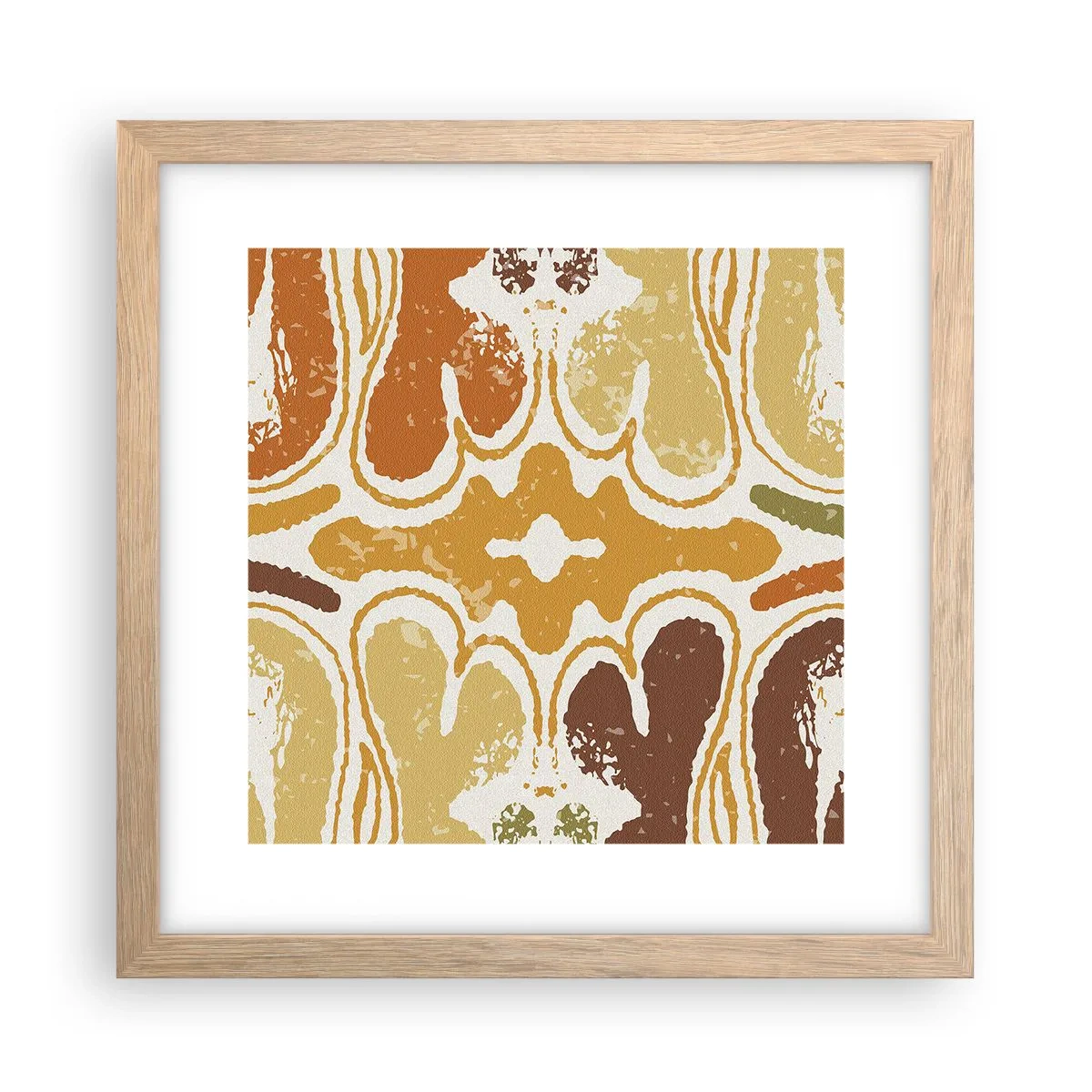 Poszter világos tölgy keretben - Érzelmes absztrakció - 30x30 cm