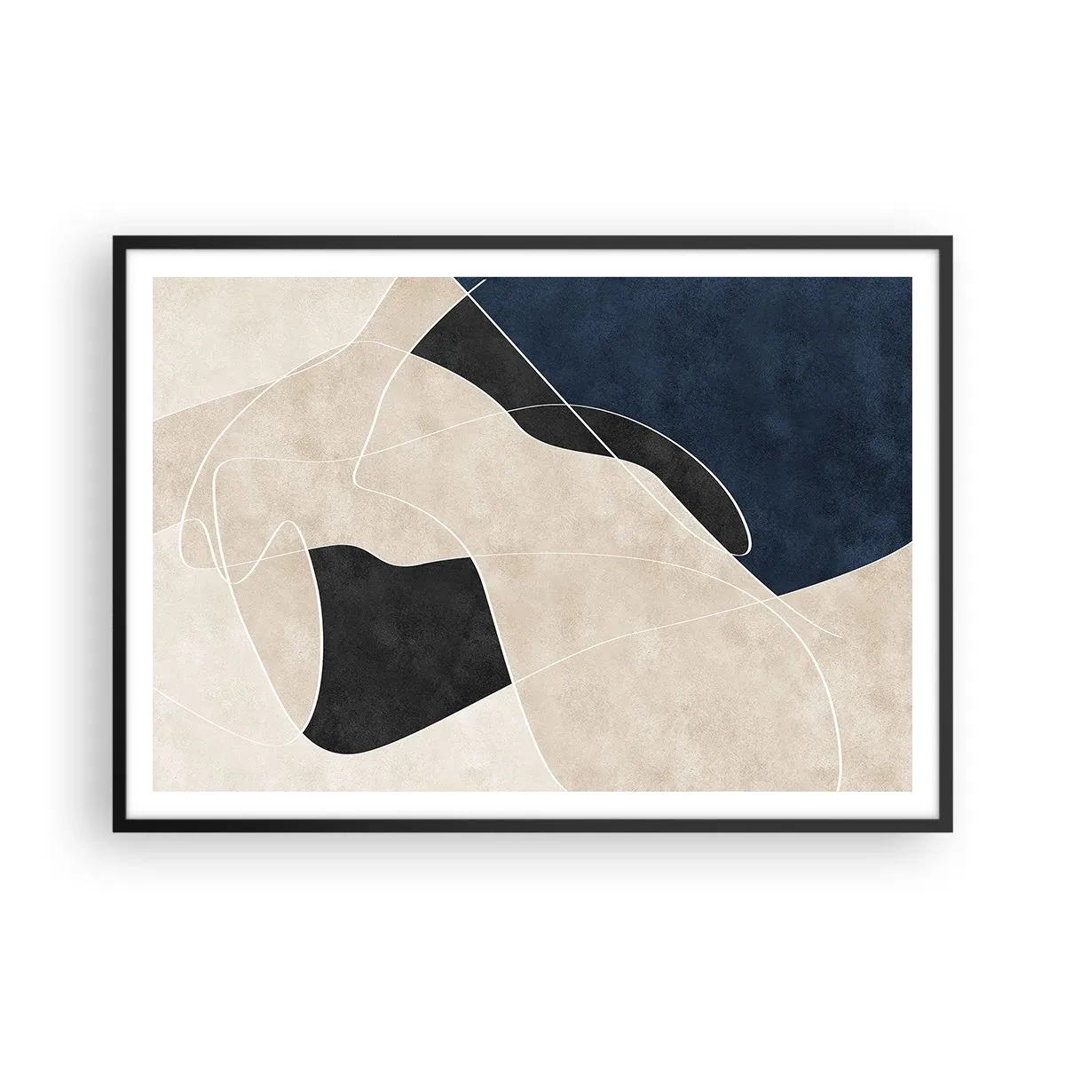 Poszter fehér keretben - Absztrakt kompozíció - az árnyalatok kontrasztja - 100x70 cm