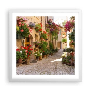 Poszter fekete keretben - A virágok özönében - 50x50 cm