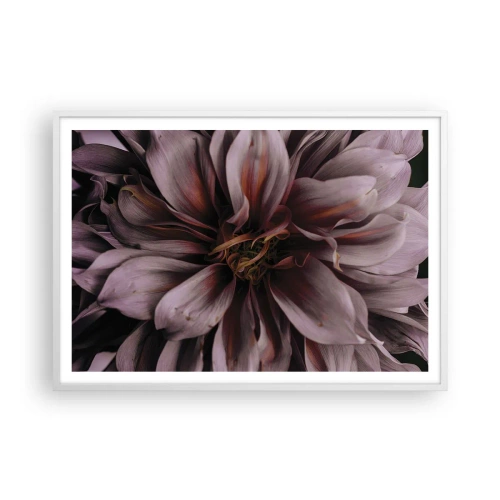 Poszter fekete keretben - Virágos szív - 100x70 cm