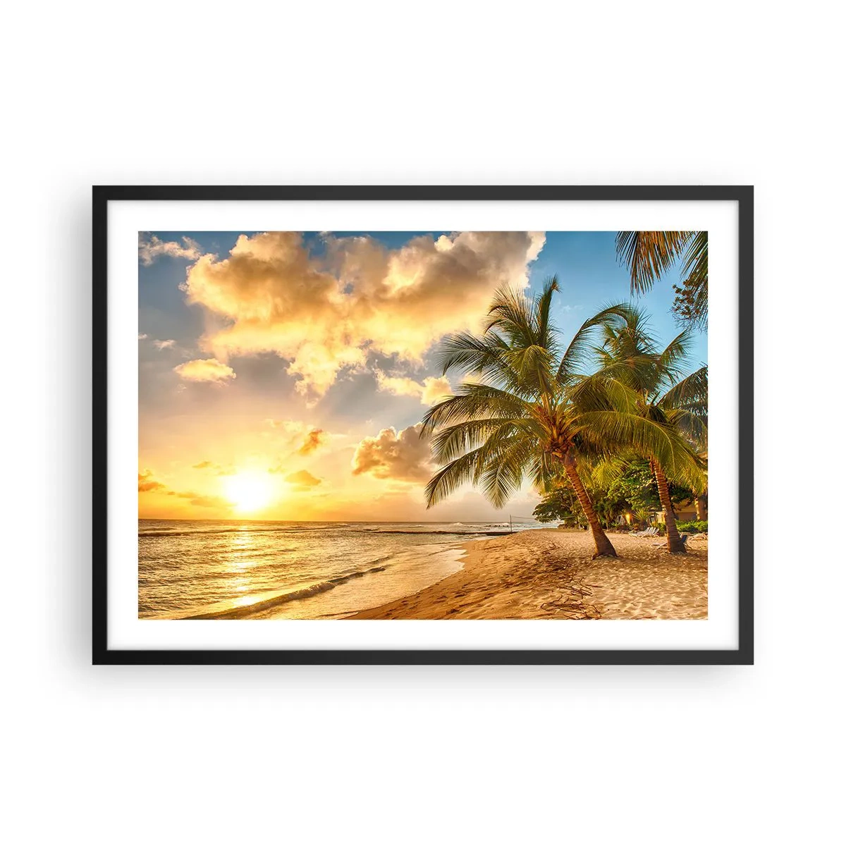 Poszter fehér keretben - Örök nyár, mindig vakáció - 70x50 cm