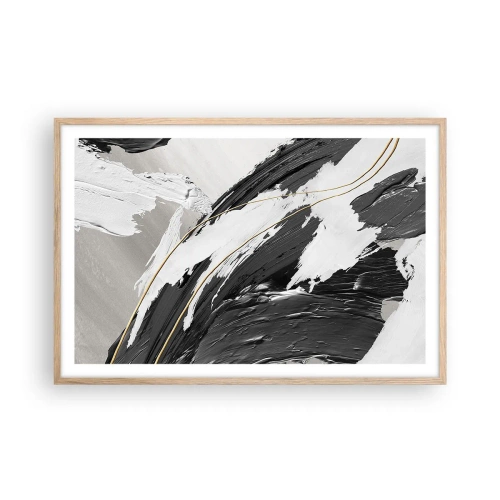 Poszter világos tölgy keretben - Absztrakció érzékkel - 91x61 cm