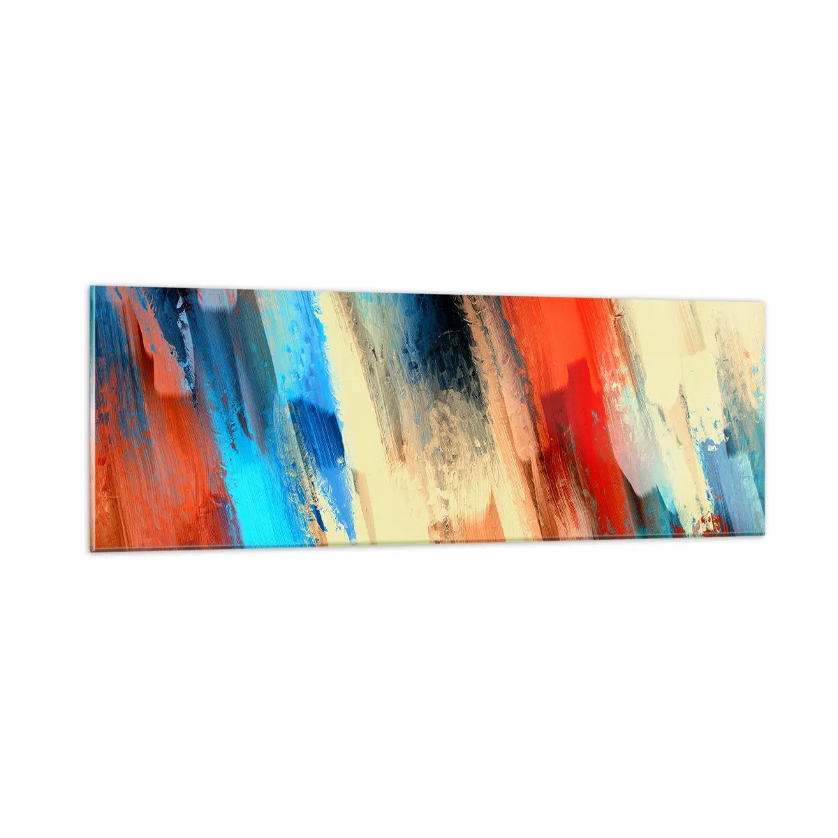 Üveg kép - Színek kaszkádja - 90x30 cm