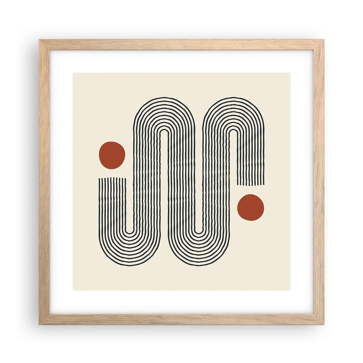 Poszter világos tölgy keretben - Elejétől végéig - 40x40 cm