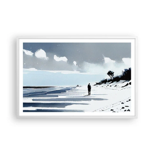 Poszter fekete keretben - Egyedül - 91x61 cm