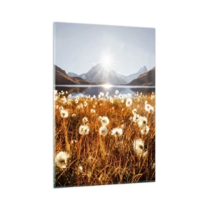 Üveg kép - Szikla keménysége, fű lágysága - 80x120 cm