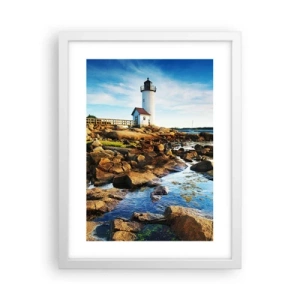 Poszter fekete keretben - Gyertek vissza boldogan, várlak - 30x40 cm