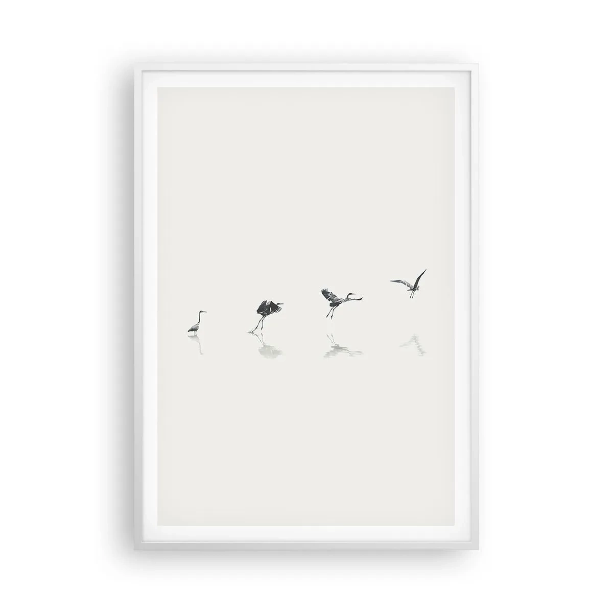 Poszter fekete keretben - Négy egyszerű lépés - 70x100 cm