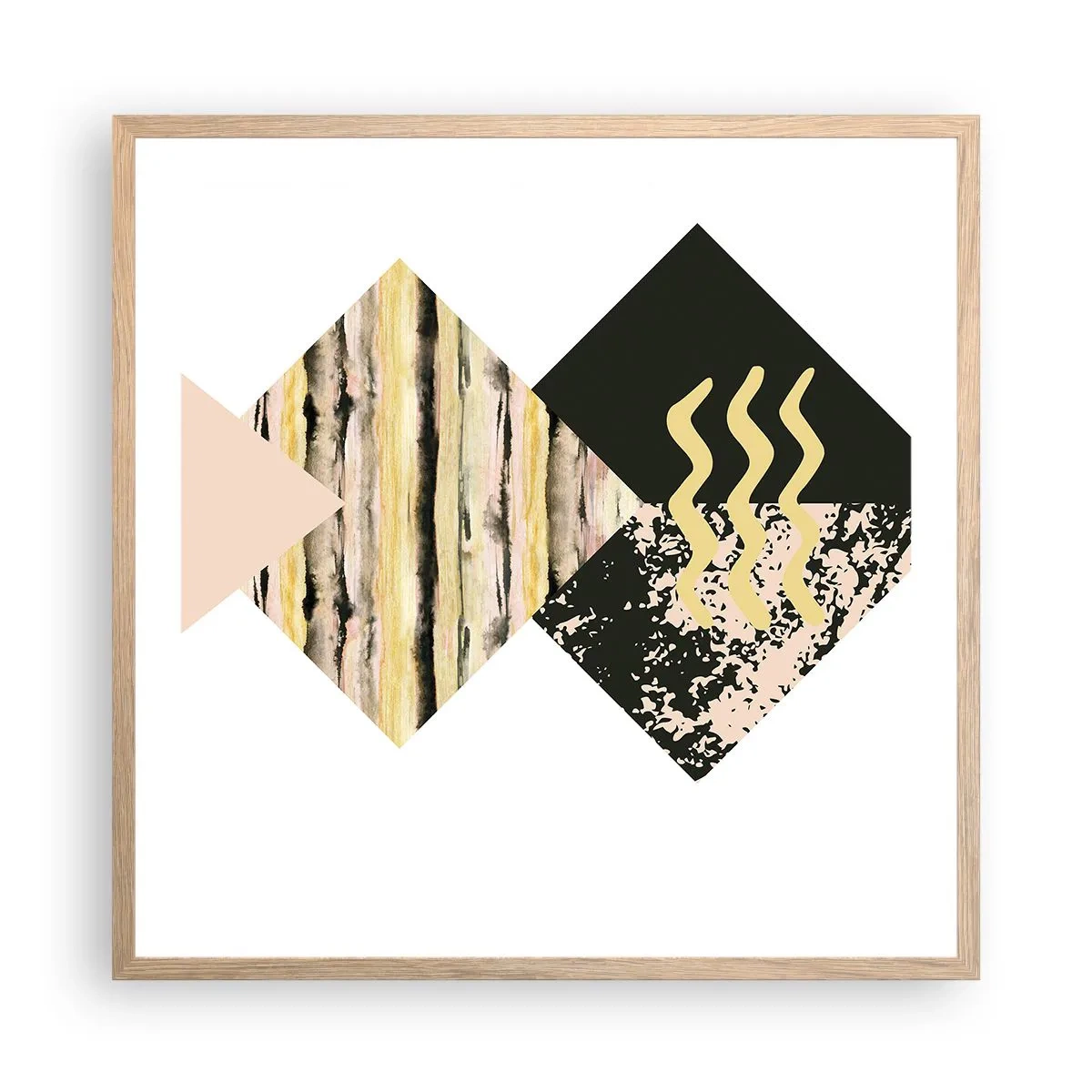 Poszter világos tölgy keretben - Nem olyan egyszerű - 60x60 cm