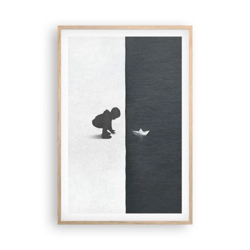 Poszter világos tölgy keretben - Nagy utazás - 61x91 cm