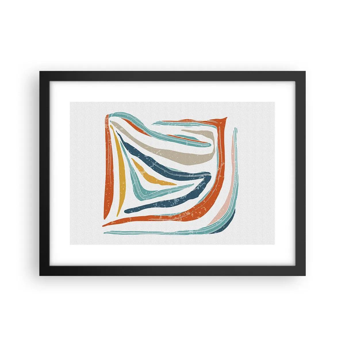 Poszter fehér keretben - Barátságosan mosolygó absztrakció - 40x30 cm