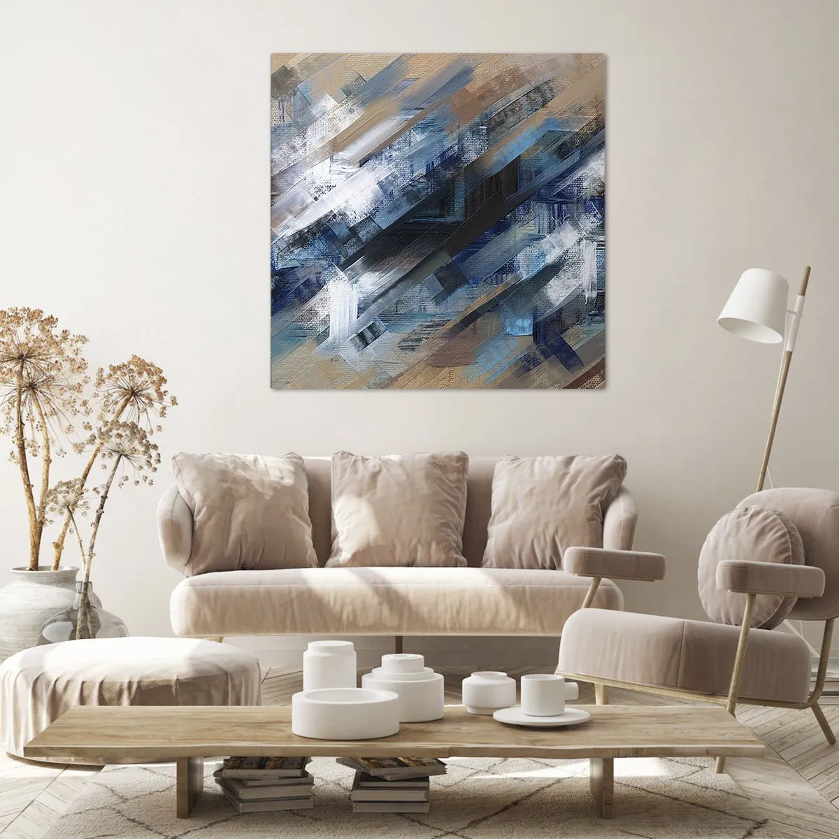 Vászonkép - Kék ferdén - 60x60 cm