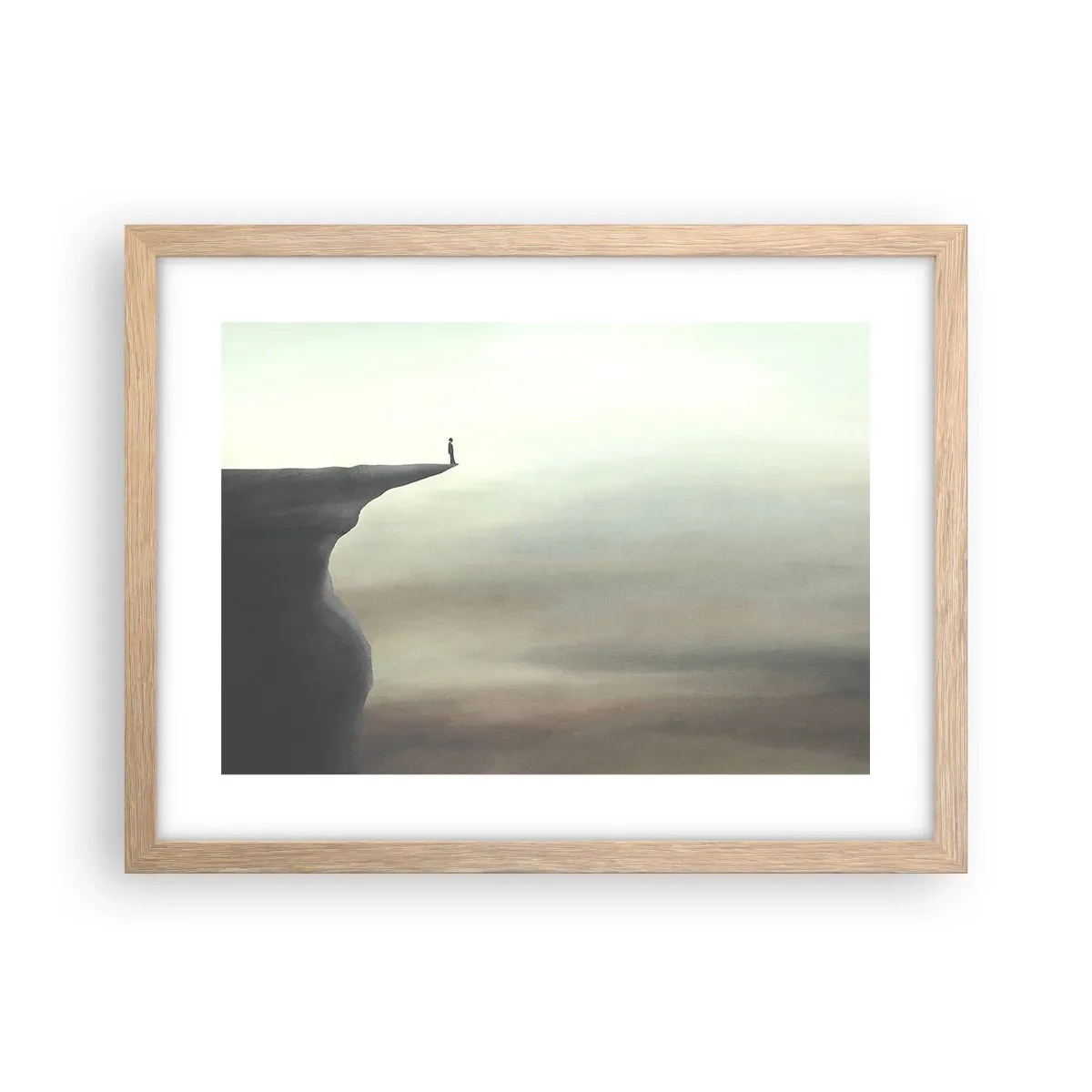 Poszter világos tölgy keretben - Természetesen felfelé! - 40x30 cm