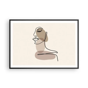 Poszter fehér keretben - Elveszve a saját hangjában - 100x70 cm