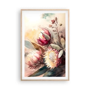 Poszter világos tölgy keretben - Profilból és en face - 61x91 cm