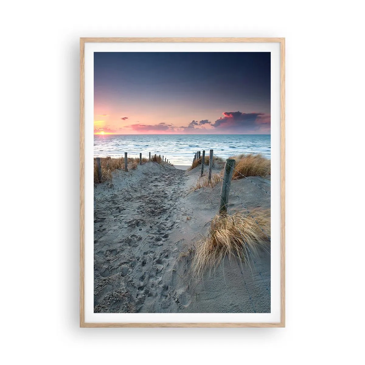 Poszter világos tölgy keretben - Kiöntöttél egy sugárzó szivárványos fényt... - 70x100 cm