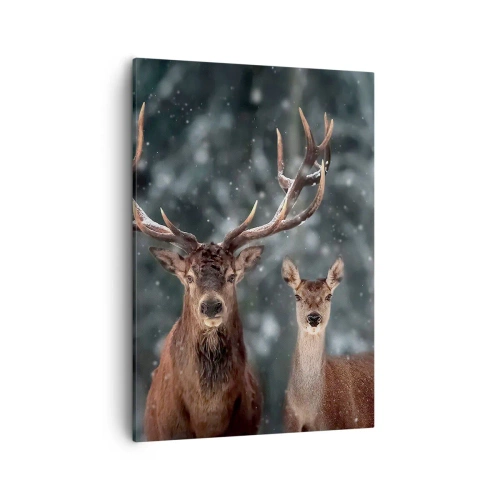 Vászonkép - Az erdő ura a feleségével - 50x70 cm