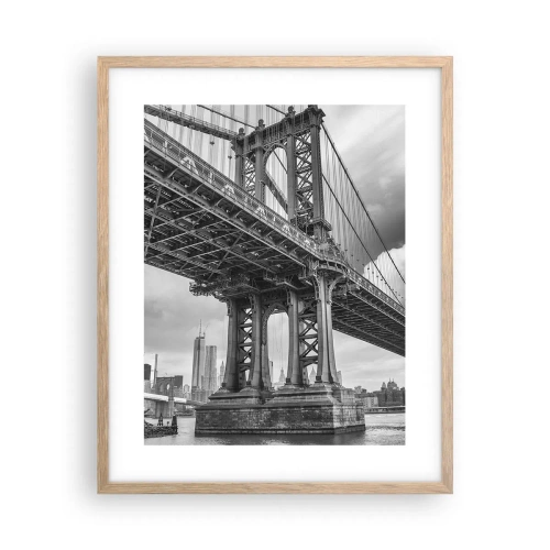 Poszter világos tölgy keretben - A város szívébe - 40x50 cm